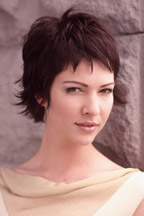 short haircut with choppy bangs