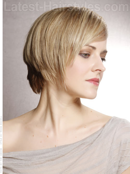 short tapered bob