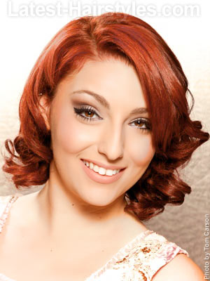 Medium curly hairstyle for 2012