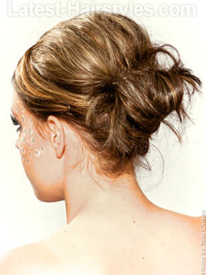 Messy bun updo for 2012