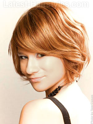 A short and layered bob hairstyle for 2012