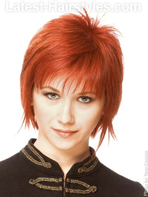 Short pixie haircut with red hair for 2012