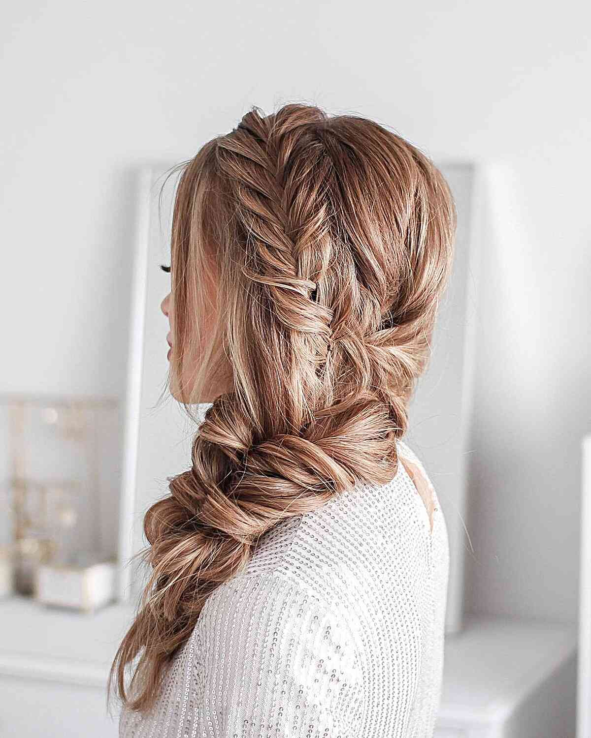 braided side updo