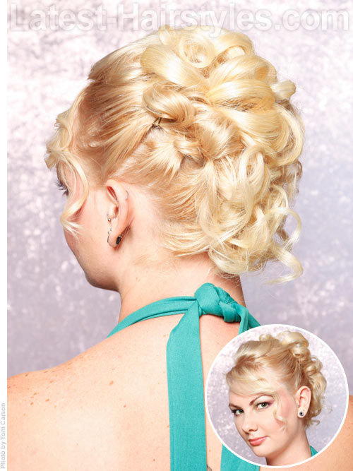pinned-updo-homecoming A pinned updo homecoming hairstyle idea