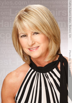 Medium Hairstyles For Round Faces For Women Over 40 | Hairstyle