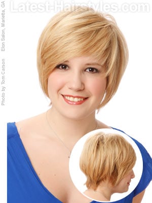 short hair styles for round faces