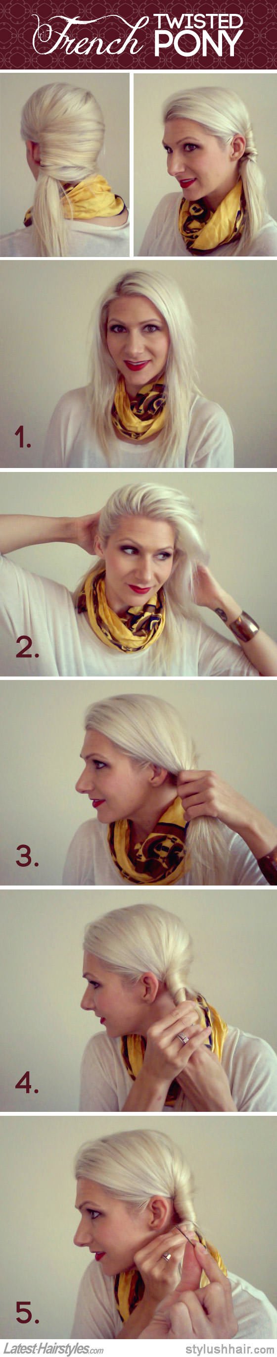 Learn How to Create This Elegant French Twist-Inspired Ponytail