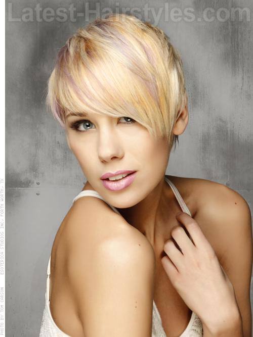 Sculpted Blonde Straight Pixie