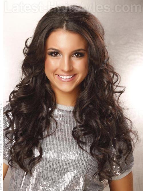 Brunette Layered Wavy Long Hair