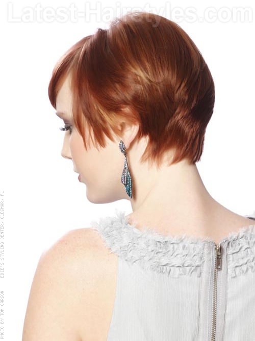 Long Pixie Piecey Red Style Sculpted Back