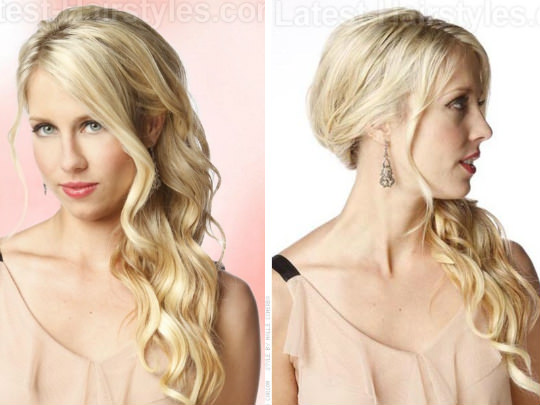 sidesweptlook side swept hairstyle for a round face