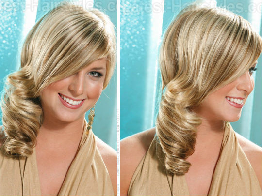 sidesweptlook2 side swept hair idea for a round face