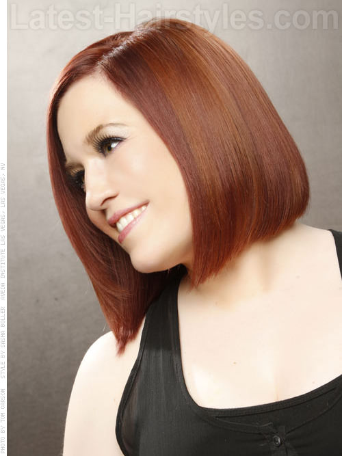 Timeless Red Smooth Bob Side View