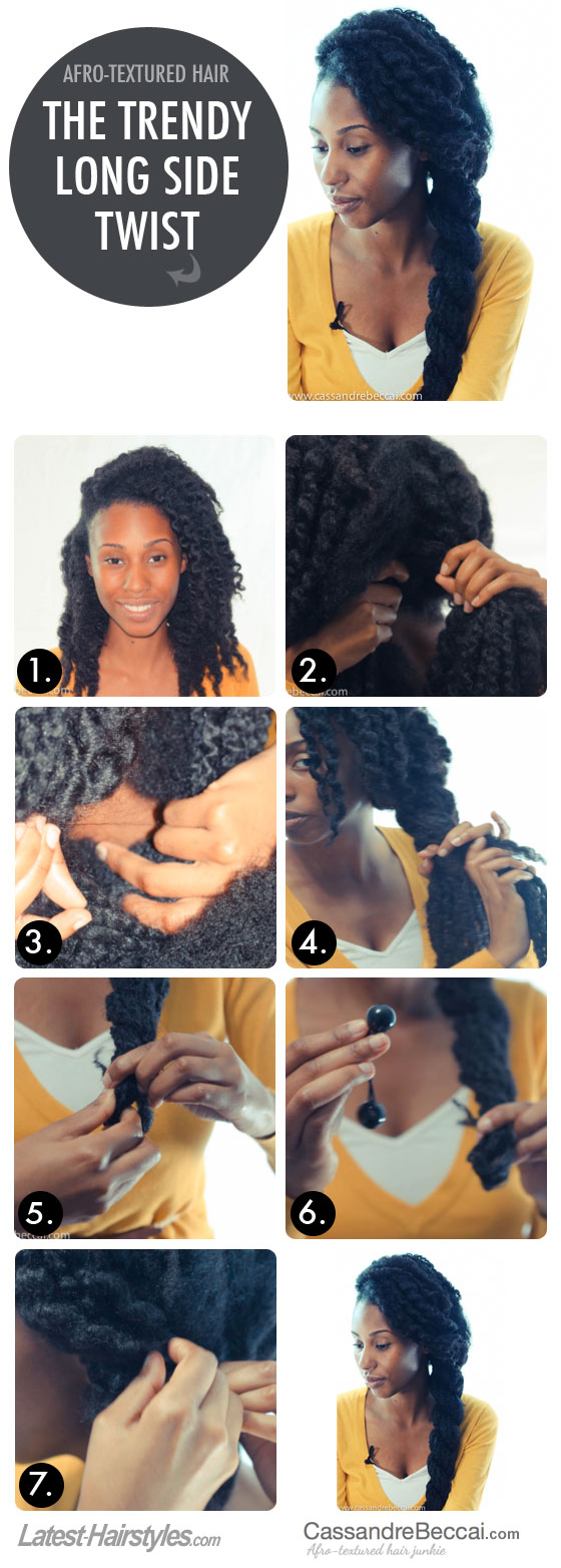 The trendy long side twist