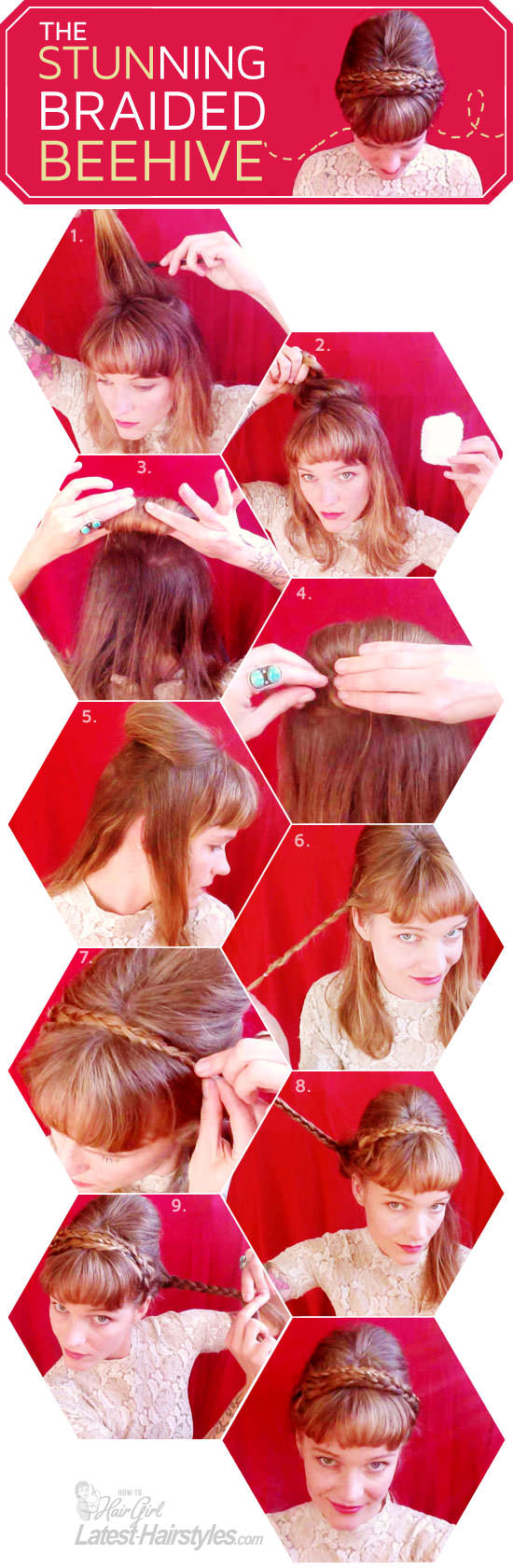 braided beehive hair tutorial