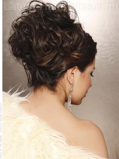 Decadent Diva Brunette Updo Back View Decadent Diva Brunette Updo Back View