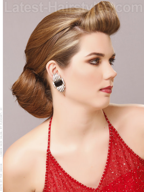Flared Bun Dramatic Updo Retro Glamour Flared Bun Dramatic Updo Retro Glamour