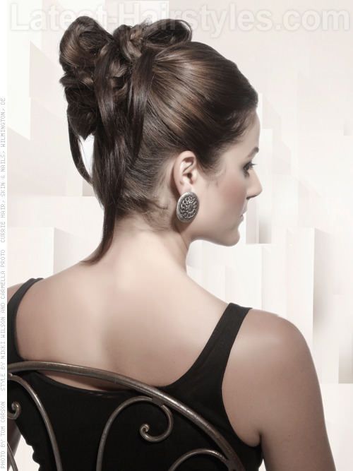 Geisha Girl Glamorous Updo Back View Geisha Girl Glamorous Updo Back View