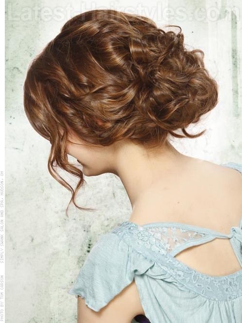 Loose Tousled Pinned Up Style with Waves - Wispy Pieces Loose Tousled Pinned Up Style with Waves - Wispy Pieces