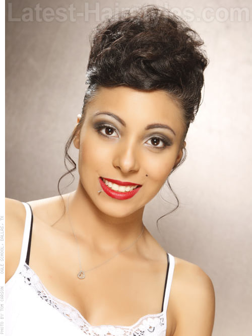 Pinup Style Fun Updo for Long Hair Pinup Style Fun Updo for Long Hair