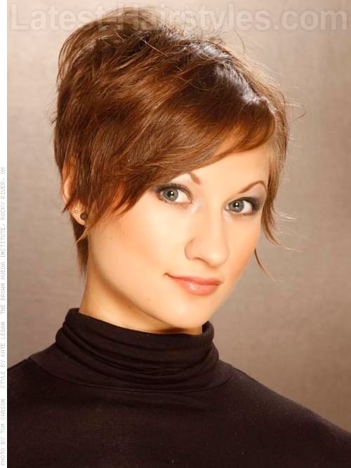 Razored Edge Pixie Cut Sculpted Hair Front View