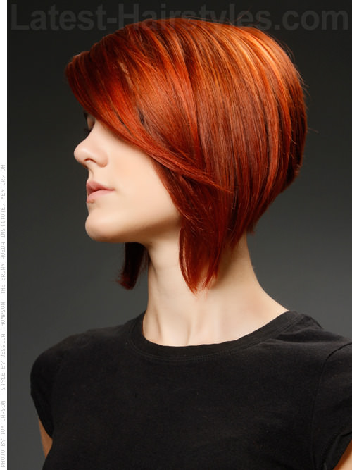 Steep Dramatic A-Line Shiny Red Style Steep Dramatic A-Line Shiny Red Style