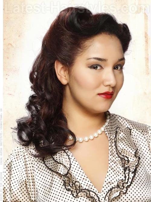Vintage Curls Pinned Back Style Vintage Curls Pinned Back Style