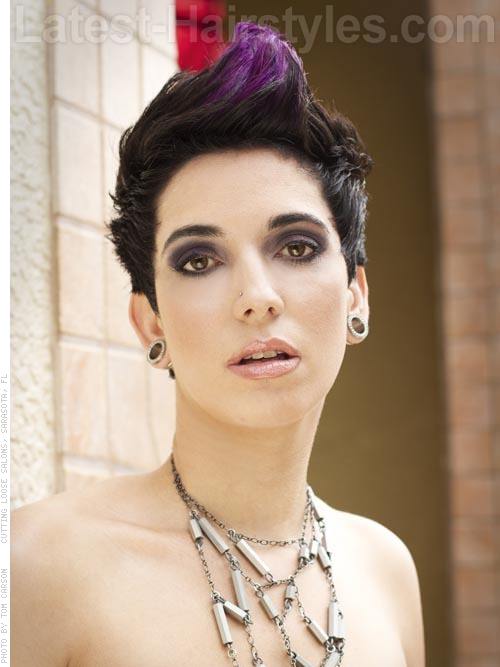 Amethyst Amore Spiky Pixie Purple Highlights Amethyst Amore Spiky Pixie Purple Highlights