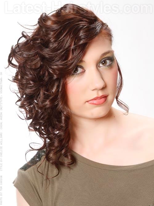 Asymmetrical Braid Long Flowing Curls