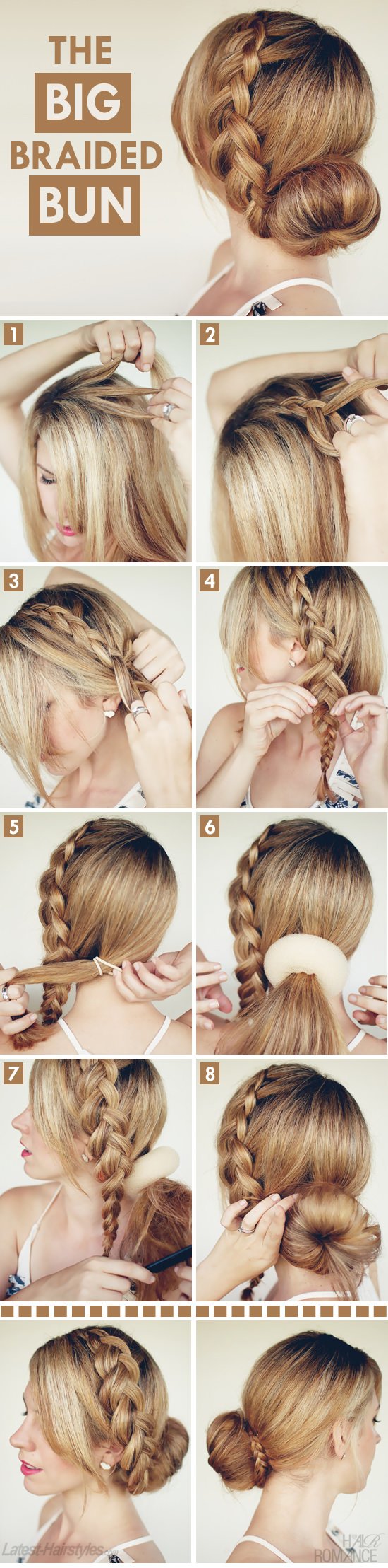 braided bun hair tutorial