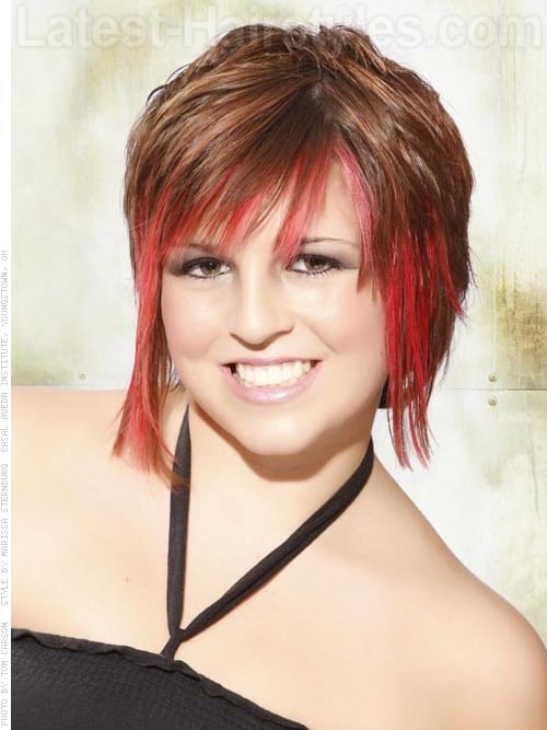 Bright Red Highlighted Angled Cut Bright Red Highlighted Angled Cut