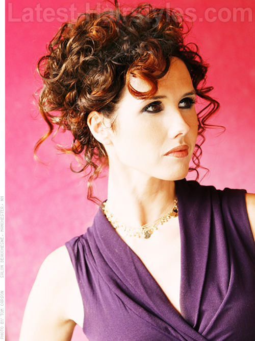 Tendril Temptation Piled High Curls Side View Tendril Temptation Piled High Curls Side View