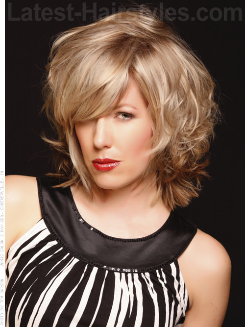 Fun Textured Blonde Style with Tapered Layers