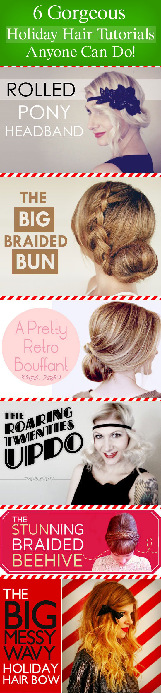 holiday hairstyle tutorials