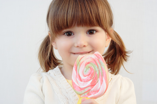 Sweet Fringes Cute Hairstyle with Ponytail and Long Bangs for a Little Girl