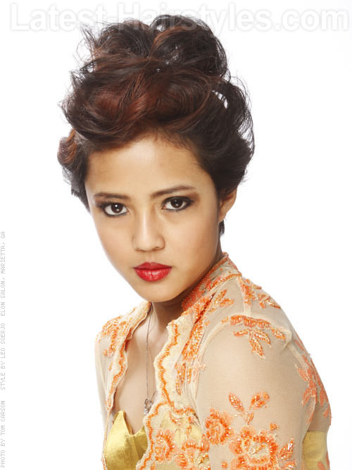 Up Up and Away Fun Updo with Cropped Back Up Up and Away Fun Updo with Cropped Back