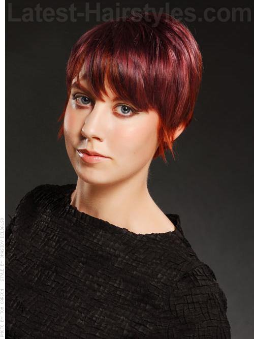 Violet Haze Lovely Pixie with Long Bangs - Wispy Side Pieces Violet Haze Lovely Pixie with Long Bangs - Wispy Side Pieces
