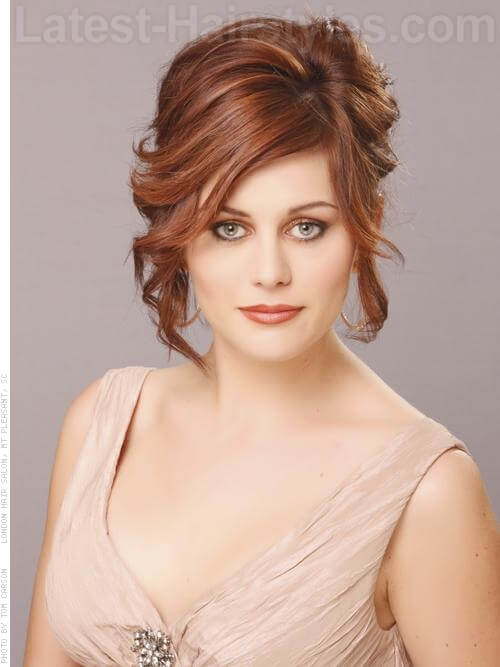 Loose Curly Romantic Updo for Medium Length Hair Loose Curly Romantic Updo for Medium Length Hair