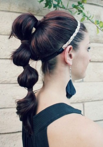 triple ponytail