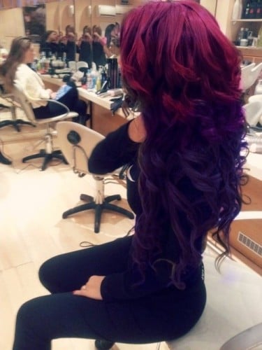 pink and purple ombre hair
