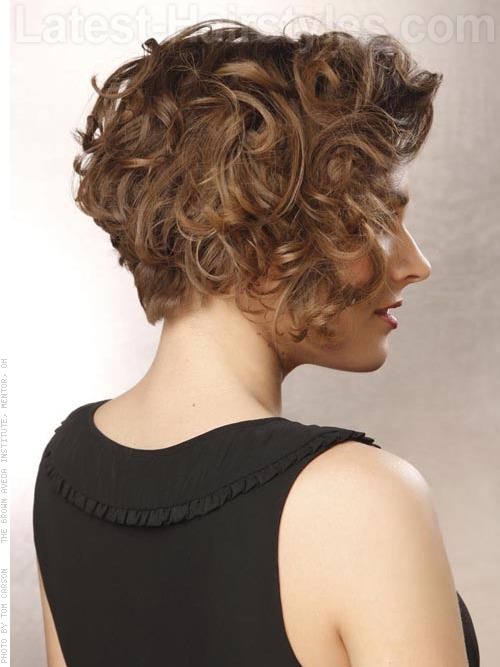 curly bobs asymmestrical sass