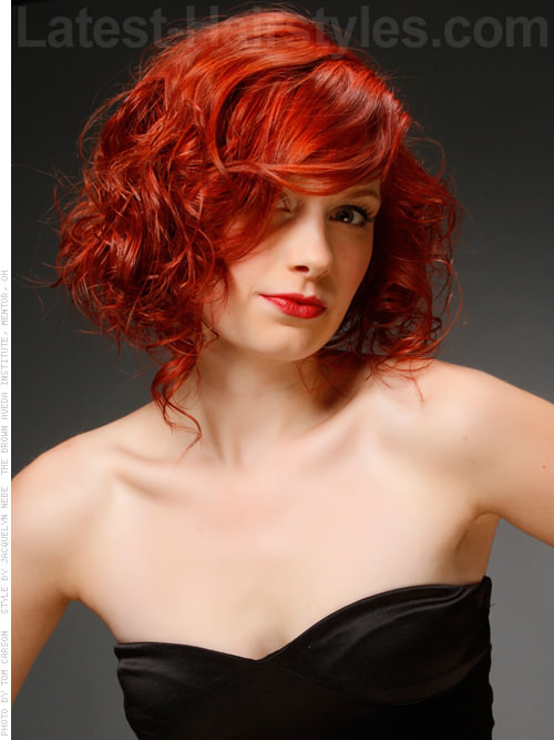 curly bob rebel red 2