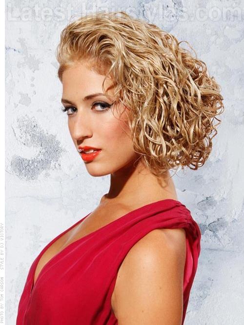wet curly bob hairstyles