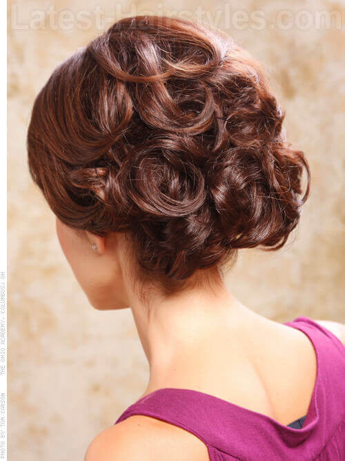 Best Curled Updo with Side Part