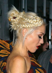 messy braids bun
