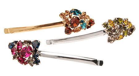 colored crystal bobby pins