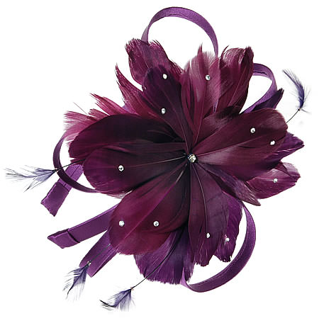 feathered prom hair headband