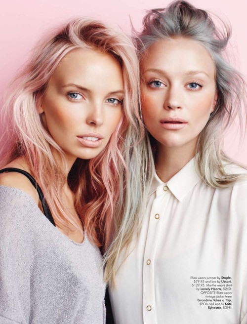 Pastel hair color trend for spring