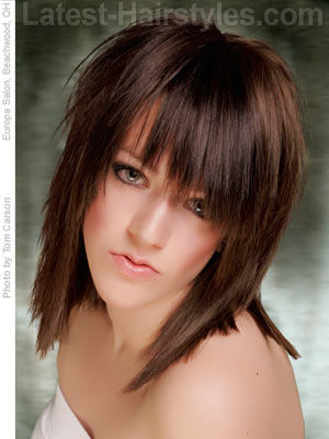 Medium Length Hairstyles With Choppy Bangs