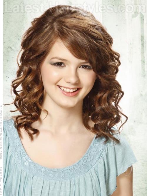 Medium Curly Brown Hairstyles